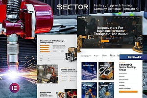 Sector – 工厂工业和贸易公司  Elementor Template Kit