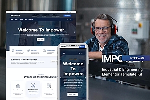 Impower – 工程和工业Template Kit