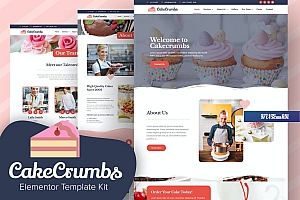 Cakecrumbs – 面包店Elementor模板工具包