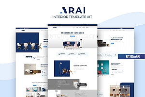 Arai | 室内和家具 Elementor Template kit