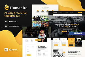 Humanite –慈善与捐赠Elementor Template Kit
