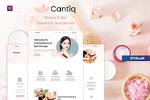 Cantiq – 美容水疗沙龙保养 Elementor Template Kit