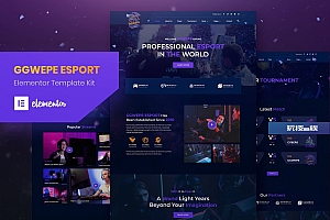 GGWEPE – 电竞和游戏 Elementor Template Kit