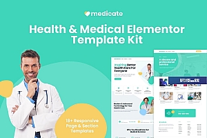 Medicate – 健康和医疗 Elementor Template Kit