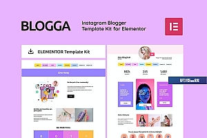 BLOGGA -Instagram博客Elementor模板工具包