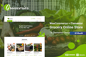 Growceries – 食品和杂货店 Elementor Template Kit