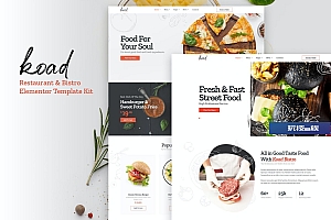 Koad – 餐厅和小餐馆 Elementor Template Kit