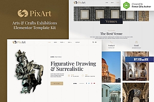Pixart – 艺术和手工艺展览 Elementor Template Kit