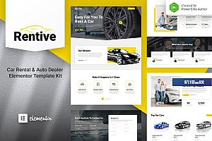 Rentive – 汽车租赁和汽车经销商 Elementor Template Kit