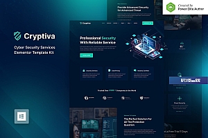 Cryptiva – 网络安全服务 Elementor Template Kit