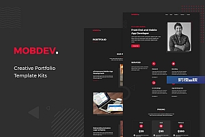 Mobdev – 创意组合和简历 Elementor Template Kit