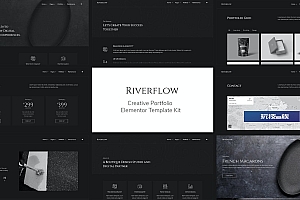 Riverflow – 创意作品集 Elementor Template Kit