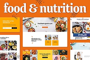 食品与营养Elementor模板套件