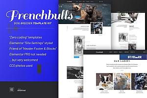 Frenchbulls – 狗饲养员Elementor模板工具包