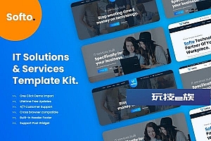 Softo -IT解决方案和业务 Elementor Template Kit