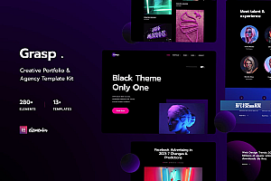 Grasp – -创意组合和代理商 Elementor Template Kit
