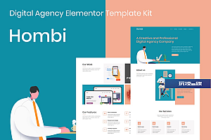Hombi – 数字机构Elementor模板工具包