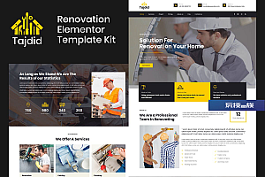 Tajdid – 装修 Elementor Template Kit
