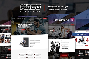 Maco Kit – 健身房和健身 Elementor Template Kit