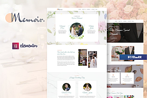 Memoir – 婚礼活动和派对组织者Elementor Template Kit