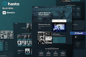 Hasto – 网络技术安全服务Elementor模板工具包