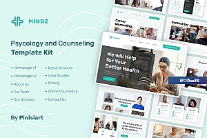 Mindz | 心理学家 Elementor Template KitMindz