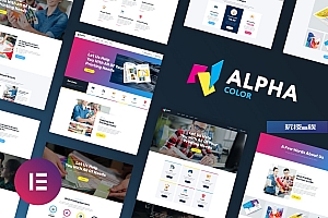AlphaColor – 设计和印刷 Elementor Template Kit