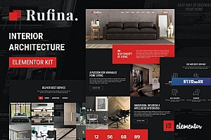 Rufina – 室内建筑Elementor模板工具包