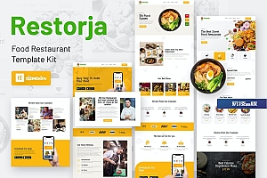 Restorja – 餐厅和食品 Elementor Template Kit