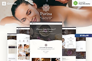 Purina – 水疗和健康 Elementor Template Kit
