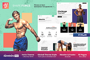 Shape Force – 健身和体育 Elementor Template Kit