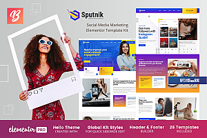 Sputnik – 社交媒体营销 Elementor Template Kit