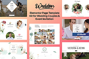 Weddon – 婚礼活动邀请Elementor Template Kit