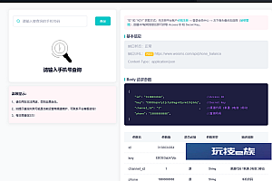 话费余额在线查询开源源码-支持二开做接口使用