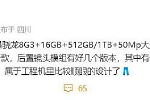 iqoo12参数配置曝光:2K高频调光直屏 有16GB+1TB版本