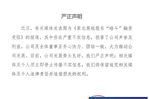 紫光展锐回应股东“暗斗”融资受阻传闻:严重不实信