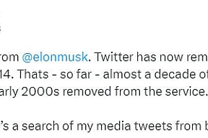 推特更名为“X”后  平台清除2014年前媒体图片、推文链接