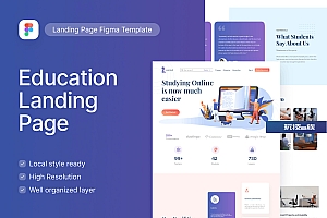 教育和电子学习网站设计Figma模板 LearnLab- Education and e-learning Website Figma