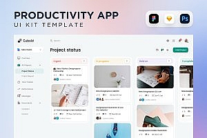 任务管理状态仪表板设计模板 Task Management Status Dashboard UI Kit