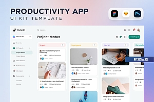 任务管理状态仪表板设计模板 Task Management Status Dashboard UI Kit