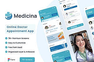 玩技下午茶:在线医生预约App应用程序UI套件