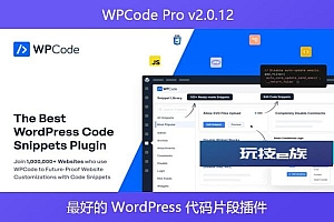 WPCode Pro v2.0.12 – 最好的 WordPress 代码片段插件