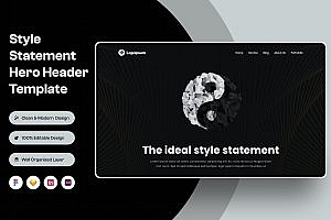 艺术作品网站头部页面设计模板 Style Statement Hero Header Image