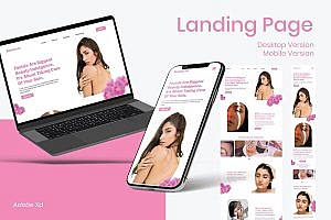 女性美容网站响应式设计着陆页主页模板 Beauty Salon Landing Page