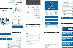 证券交易App应用UI设计套件 Trade IO – Trading Mobile App UI Kit