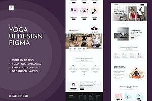 瑜伽网站着陆页设计UI模板 Yoga – Yoga Figma Design