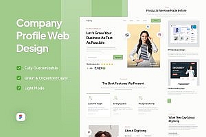 企业公司网站着陆页模板 Digitong – Company Landing Page