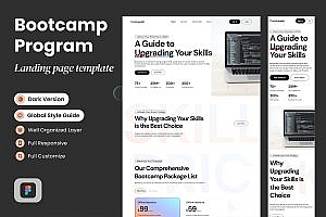 训练营计划网站着陆页设计模板 CodeLaunch – Bootcamp Program Landing Page