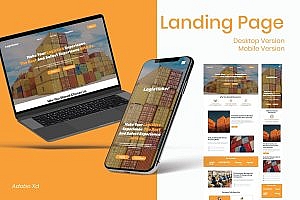 物流网站响应式设计着陆页主页模板 Logistic Landing Page
