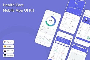 医疗保健移动应用UI套件 Health Care Mobile App UI Kit